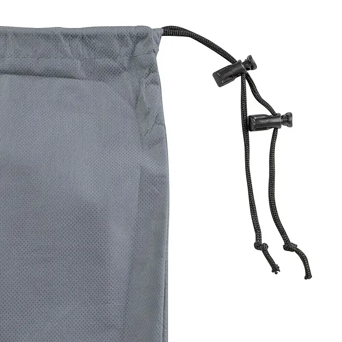 Windhager Winterschutzvlies Protect XXL Hello Winter - L x B: 200 x 140 cm, Grau - Grauer Staubschutzbeutel mit Kordelzug und Stopper, ideal für die Aufbewahrung und den Schutz verschiedener Gegenstände vor Staub und Schmutz.