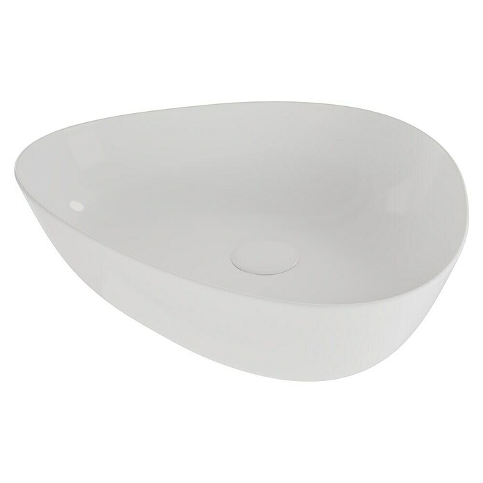 VitrA Plural Aufsatzwaschbecken (47 x 40 cm, Mit schmutzabweisender Glasur, Hahnloch: Ohne, Ohne Überlauf, Weiß) | BAUHAUS