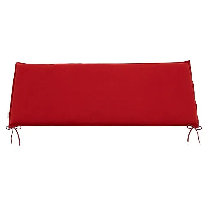 Doppler Bankauflage Life - 2er-Sitzbank, L x B x H: 120 x 45 x 4 cm, Polyester, Rot - Rotes Bankkissen mit Bindebändern. Das Kissen ist rechteckig und hat eine weiche Polsterung für bequemes Sitzen im Garten oder auf der Terrasse.
