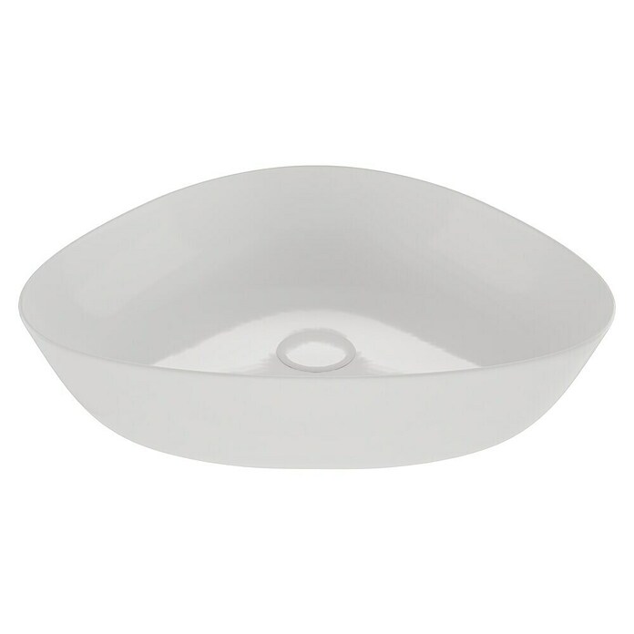 VitrA Plural Aufsatzwaschbecken (47 x 40 cm, Mit schmutzabweisender Glasur, Hahnloch: Ohne, Ohne Überlauf, Weiß) | BAUHAUS