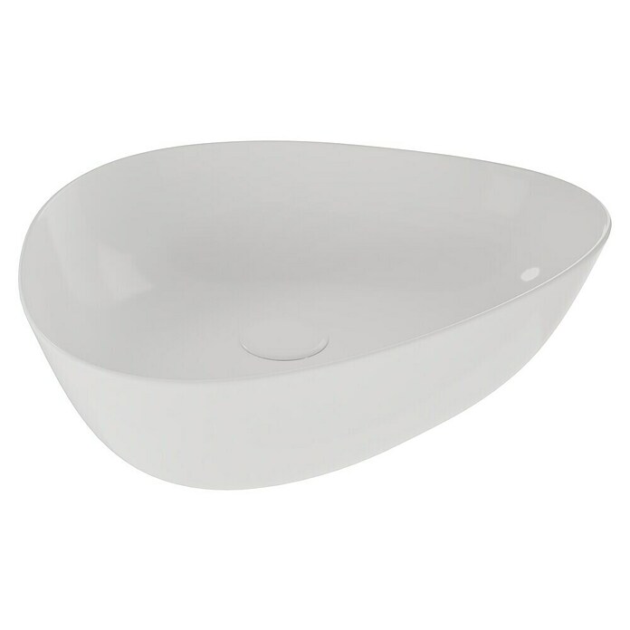 VitrA Plural Aufsatzwaschbecken (47 x 40 cm, Mit schmutzabweisender Glasur, Hahnloch: Ohne, Ohne Überlauf, Weiß) | BAUHAUS