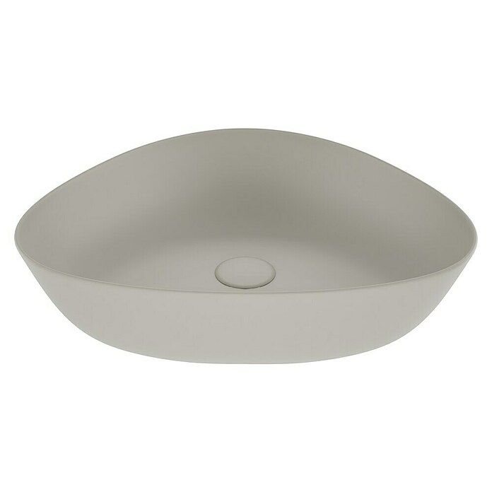 VitrA Plural Aufsatzwaschbecken (47 x 40 cm, Mit schmutzabweisender Glasur, Hahnloch: Ohne, Ohne Überlauf, Taupe) | BAUHAUS