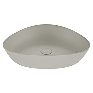 VitrA Plural Aufsatzwaschbecken (47 x 40 cm, Mit schmutzabweisender Glasur, Hahnloch: Ohne, Ohne Überlauf, Taupe)