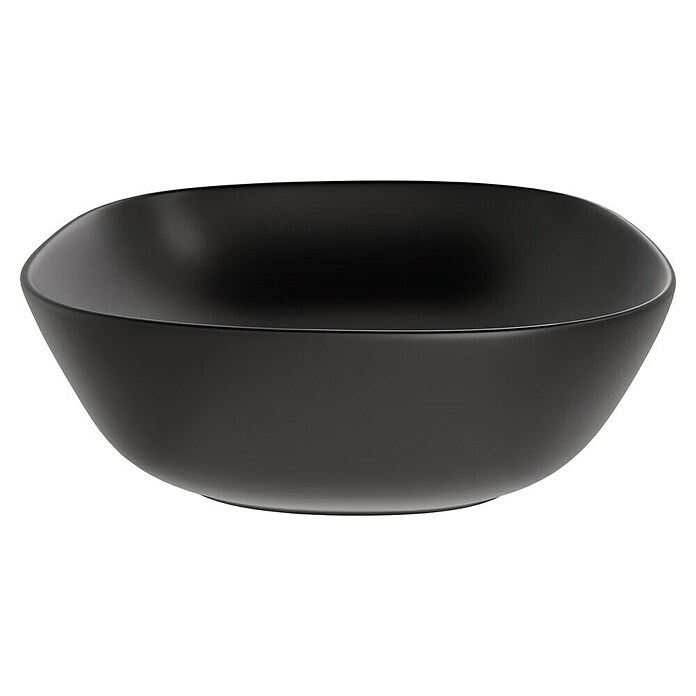 VitrA Plural Aufsatzwaschbecken (45 x 38 cm, Mit schmutzabweisender Glasur, Hahnloch: Ohne, Ohne Überlauf, Schwarz) | BAUHAUS
