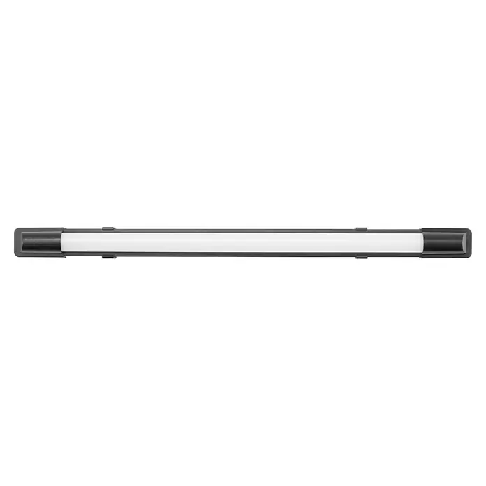 Osram LED-Lichtleiste - L x B x H: 61 x 4,3 x 4,9 cm, Lichtfarbe: Warmweiß, 12 W, 220 V - 240 V - Eine längliche, industrielle Leuchte mit einem robusten Gehäuse und einer hellen, weißen Lichtquelle.