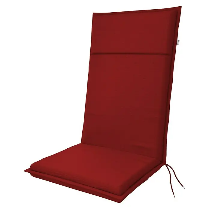 Doppler Sitzauflage Life - Hochlehner, L x B x H: 119 x 48 x 4 cm, Polyester, Rot - Hochlehner-Auflage in Rot, ideal für Gartenmöbel. Bequeme Polsterung für entspannte Stunden im Freien.
