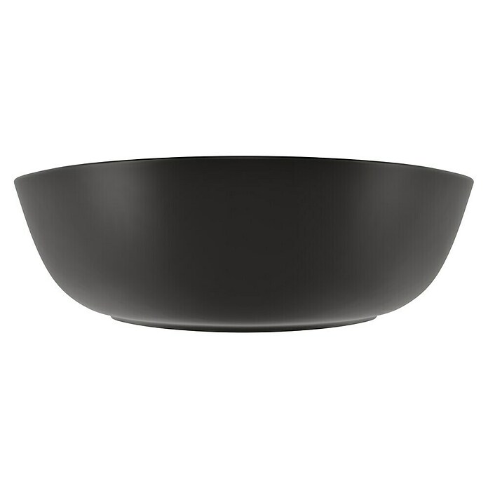 VitrA Plural Aufsatzwaschbecken (47 x 40 cm, Mit schmutzabweisender Glasur, Hahnloch: Ohne, Ohne Überlauf, Schwarz) | BAUHAUS
