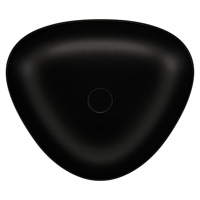 VitrA Plural Aufsatzwaschbecken (47 x 40 cm, Mit schmutzabweisender Glasur, Hahnloch: Ohne, Ohne Überlauf, Schwarz) | BAUHAUS