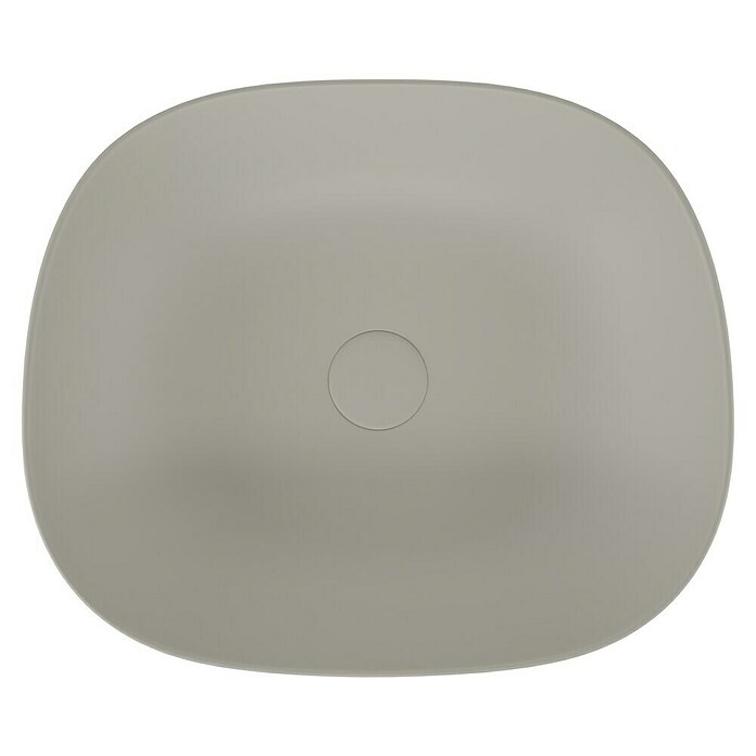 VitrA Plural Aufsatzwaschbecken (45 x 38 cm, Mit schmutzabweisender Glasur, Hahnloch: Ohne, Ohne Überlauf, Taupe) | BAUHAUS