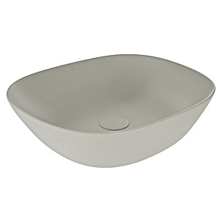 VitrA Plural Aufsatzwaschbecken (45 x 38 cm, Mit schmutzabweisender Glasur, Hahnloch: Ohne, Ohne Überlauf, Taupe)
