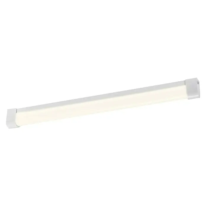 Osram LED-Lichtleiste Batten - L x B x H: 60 x 3,4 x 5,5 cm, Lichtfarbe: Kaltweiß, 8 W, 220 V - 240 V - Detailaufnahme einer weißen Lichtleiste, die sich ideal für moderne Innenräume eignet und helle, gleichmäßige Ausleuchtung bietet.