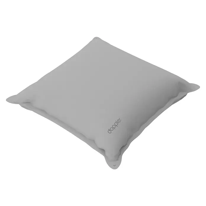 Doppler Outdoor-Kissen City - Grau, L x B x H: 45 x 45 x 14 cm - Ein graues quadratisches Doppler-Kissen, perfekt für einen erholsamen Schlaf oder als stilvolle Dekoration für Ihr Zuhause.