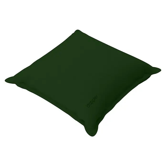Doppler Outdoor-Kissen City - Dunkelgrün, L x B x H: 45 x 45 x 14 cm - Ein dunkelgrünes, quadratisches Doppler-Kissen, das Komfort und Stil vereint und sich perfekt für jede Sitzecke oder jedes Sofa eignet.
