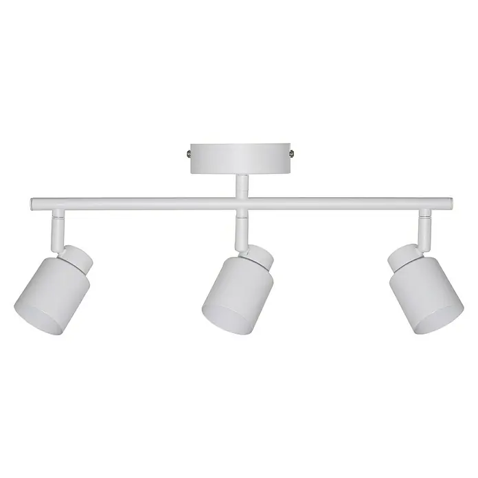 Osram Wand- & Deckenleuchte LED Spot Primal - L x B x H: 46,5 x 10 x 15,2 cm, Weiß - Weiße Dreifach-Deckenleuchte mit zylindrischen Strahlern für gezielte Beleuchtung, ideal für moderne Innenräume.