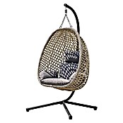 Sunfun Hängesessel (L x B x H: 103 x 95 x 196 cm, Stahl, Grau/Schwarz) | BAUHAUS