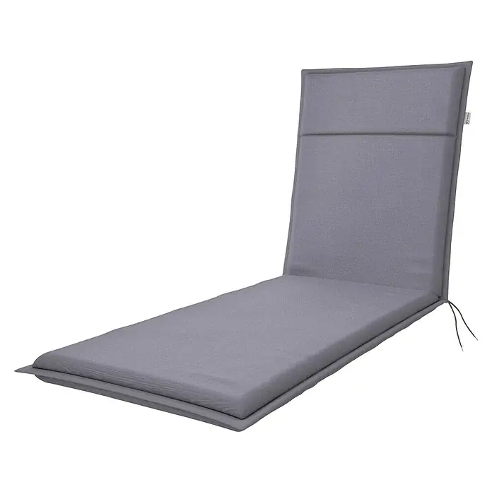 Doppler Liegenauflage Life - L x B x H: 195 x 58 x 4 cm, Polyester, Grau - Bild einer grauen Liegenauflage.