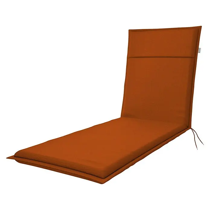 Doppler Liegenauflage Life - L x B x H: 195 x 58 x 4 cm, Polyester, Orange - Ein modernes Liegestuhlkissen in einem warmen Farbton. Ideal, um Ihren Außenbereich gemütlicher und stilvoller zu gestalten.