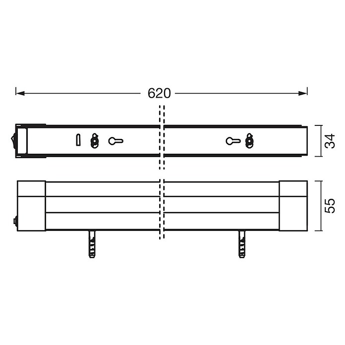 Osram LED svetlobni trak Batten  (Do x Š x V: 60 x 3,4 x 5,5 cm, Barva svetlobe: Hladno bela, 8 W, 220 V - 240 V) | LED svetlobne letve | Svetila | Elektro in svetila | Izdelki | BAUHAUS