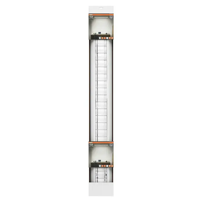 Osram LED-Lichtleiste Office Line - L x B x H: 120 x 5,6 x 5,6 cm, Lichtfarbe: Kaltweiß, 40 W, 220 V - 240 V - Das Bild zeigt eine moderne Schrankbeleuchtung mit klaren Linien, die eine helle und gleichmäßige Ausleuchtung in einem Möbelstück bietet.