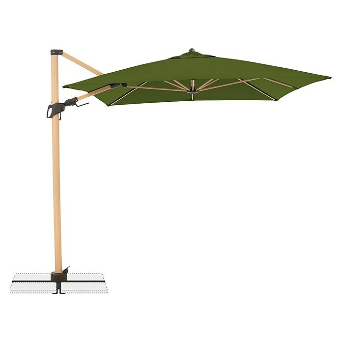Doppler Alu Wood Ampelschirm Alu Wood AX Ultra (Natur, Bespannungsmaß (L x B): 300 x 220 cm) | BAUHAUS