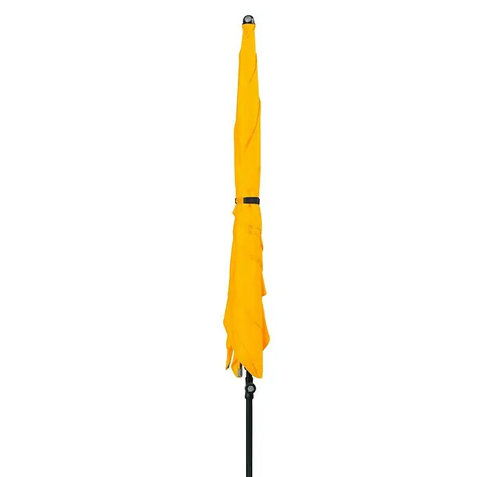 Doppler Balkonschirm Sunline Neo Gastro - Gelb, Bespannungsmaß (L x B): 230 x 190 cm - Detailansicht eines gelben Gerüsts mit mehreren horizontalen Stangen, ideal für Bau- oder Renovierungsprojekte.
