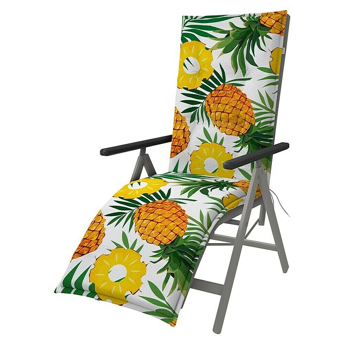 Doppler Sitzauflage Living (Rollliege, L x B x H: 170 x 48 x 6 cm, Kunststoff, Baumwolle, Weiß/Grün/Orange) | BAUHAUS