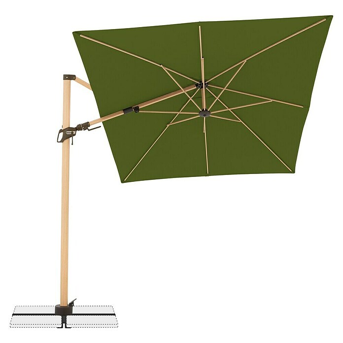 Doppler Alu Wood Ampelschirm Alu Wood AX Ultra (Natur, Bespannungsmaß (L x B): 300 x 220 cm) | BAUHAUS