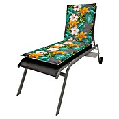 Doppler Liegenauflage Living Floral (Rollliege, L x B x H: 195 x 60 x 6 cm, Kunststoff, Baumwolle, Gelb/Grün/Grau) | BAUHAUS
