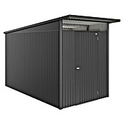 Biohort AvantGarde Gerätehaus Eco A4 (Außenmaß inkl. Dachüberstand (B x T): 180 x 380 cm, Dunkelgrau Metallic, Einzeltür, Stahl) | BAUHAUS