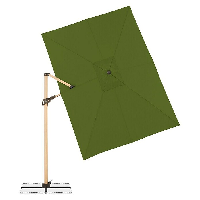 Doppler Alu Wood Ampelschirm Alu Wood AX Ultra (Natur, Bespannungsmaß (L x B): 300 x 220 cm) | BAUHAUS