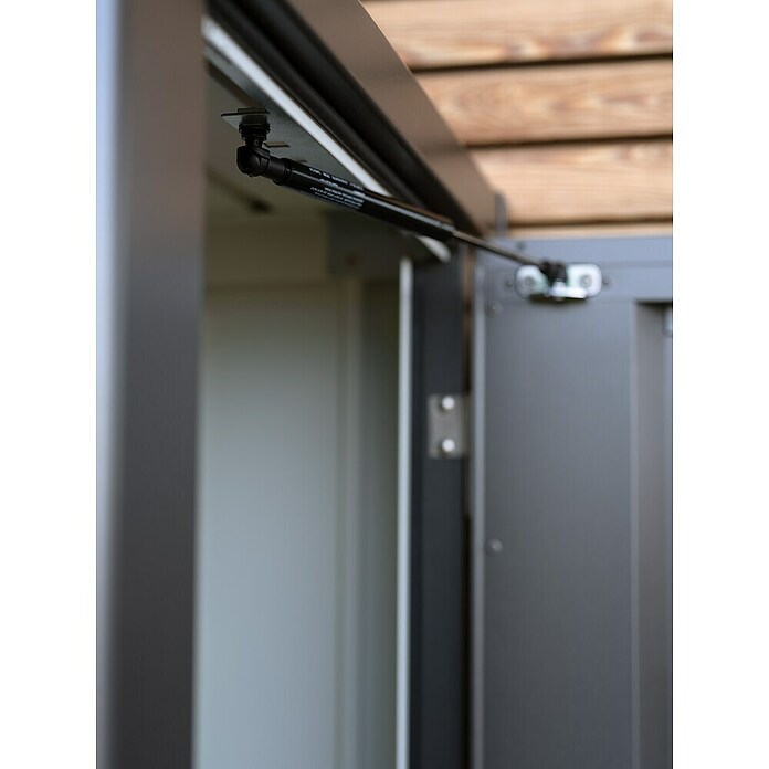 Biohort Julia Geräteschrank M (Außenbreite inkl. Dachüberstand: 78 cm, Außentiefe inkl. Dachüberstand: 57 cm, Stahl, Silber Metallic) | BAUHAUS
