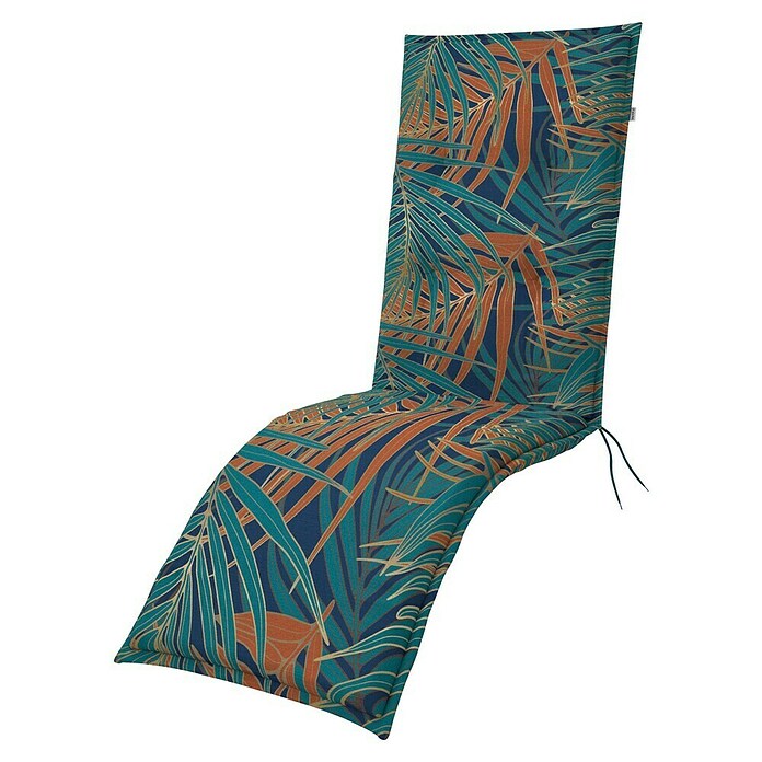 Doppler Sitzauflage Living (Rollliege, L x B x H: 170 x 48 x 6 cm, Kunststoff, Baumwolle, Türkis/Orange) | BAUHAUS