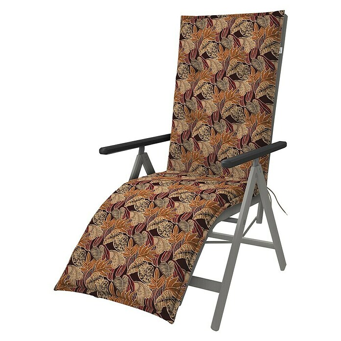 Doppler Sitzauflage Living (Rollliege, L x B x H: 170 x 48 x 6 cm, Kunststoff, Baumwolle, Braun/Schwarz/Weinrot) | BAUHAUS