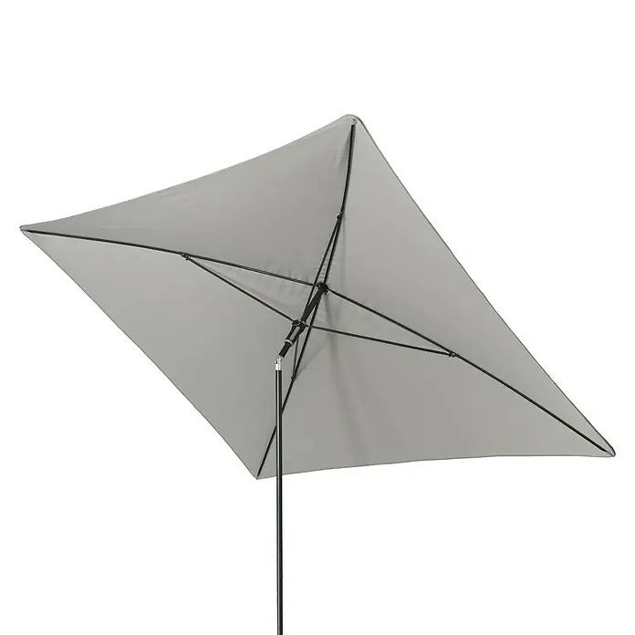 Doppler Balkonschirm Sunline Neo Gastro - Hellgrau, Bespannungsmaß (L x B): 230 x 190 cm - Grauer quadratischer Sonnenschirm, der vor der Sonne schützt. Die Konstruktion ist stabil und sorgt für Schatten im Freien.
