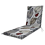 Doppler Liegenauflage Living Blätter (Rollliege, L x B x H: 195 x 60 x 6 cm, Kunststoff, Baumwolle, Grau) | BAUHAUS