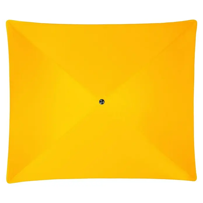 Doppler Balkonschirm Sunline Neo Gastro - Gelb, Bespannungsmaß (L x B): 230 x 190 cm - Gelbe Leitbake mit einem schwarzen Befestigungspunkt in der Mitte, ideal für Straßenmarkierungen und Verkehrssicherheit.
