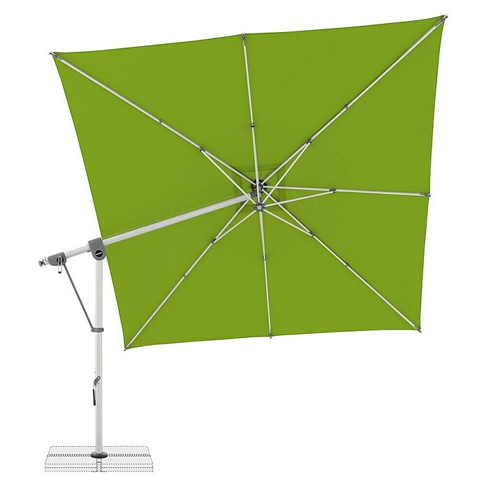 Doppler Expert Ampelschirm Expert (Smaragdgrün, Bespannungsmaß (L x B): 300 x 300 cm) | BAUHAUS