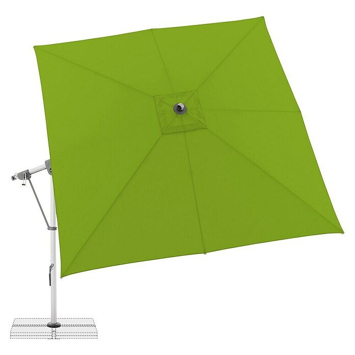 Doppler Expert Ampelschirm Expert (Smaragdgrün, Bespannungsmaß (L x B): 300 x 300 cm) | BAUHAUS