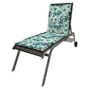 Doppler Liegenauflage Living Floral (Rollliege, L x B x H: 195 x 60 x 6 cm, Kunststoff, Baumwolle, Türkis) | BAUHAUS