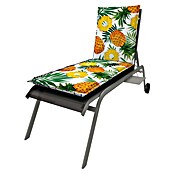 Doppler Liegenauflage Living Ananas (Rollliege, L x B x H: 195 x 60 x 6 cm, Kunststoff, Baumwolle, Weiß/Grün/Orange) | BAUHAUS