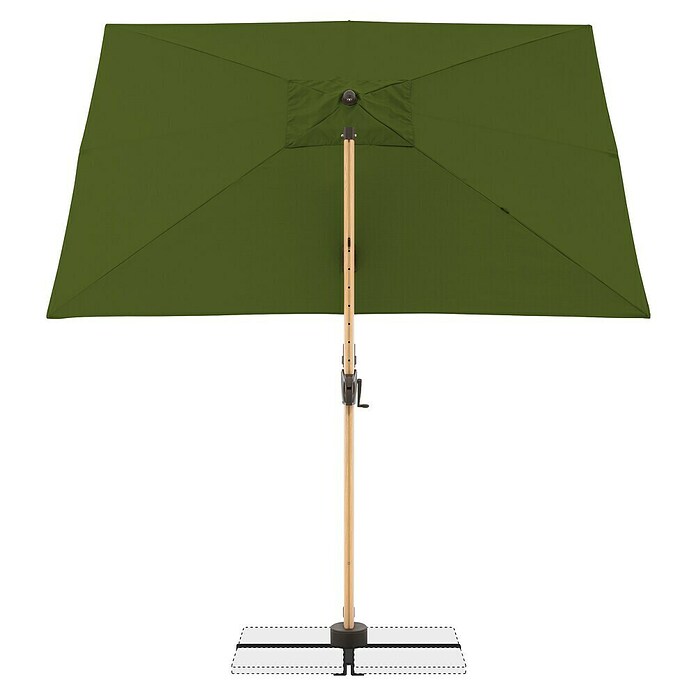 Doppler Alu Wood Ampelschirm Alu Wood AX Ultra (Natur, Bespannungsmaß (L x B): 300 x 220 cm) | BAUHAUS
