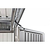 Biohort Gerätehaus HighLine (Silber Metallic, 1,55 x 2,75 x 2,22 m, Doppelflügeltür)