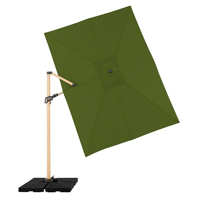 Doppler Alu Wood Ampelschirm Alu Wood AX Ultra (Natur, Bespannungsmaß (L x B): 300 x 220 cm) | BAUHAUS