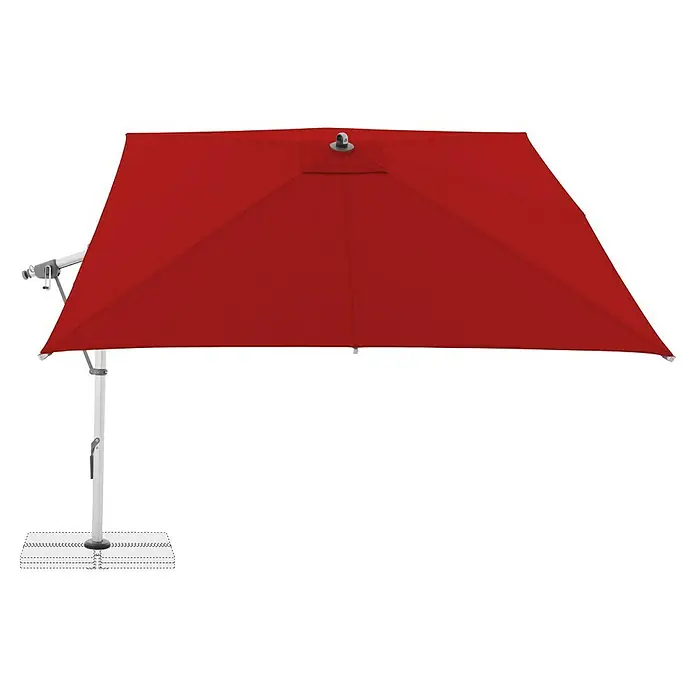 Doppler Expert Ampelschirm - Rot, Bespannungsmaß (L x B): 300 x 300 cm - Dieser atemberaubende rote Sonnenschirm bietet perfekten Schatten und Stil für jeden Außenbereich. Er ist robust und stilvoll.