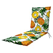 Doppler Liegenauflage Living Ananas (Rollliege, L x B x H: 195 x 60 x 6 cm, Kunststoff, Baumwolle, Weiß/Grün/Orange) | BAUHAUS