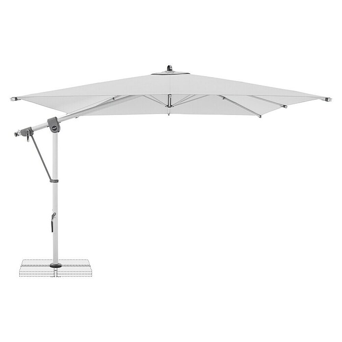 Doppler Expert Ampelschirm Expert (Hellgrau, Bespannungsmaß (L x B): 300 x 300 cm) | BAUHAUS