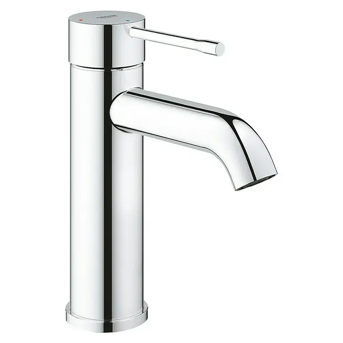 Grohe Essence New Waschtischarmatur S-Size - Hochdruck, Verchromt, Glänzend - Glänzender, verchromter Waschtischarmatur mit schlankem Design und Einhebelmischer für Badezimmer oder Gästetoilette.