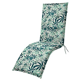 Doppler Sitzauflage Living Floral (Rollliege, L x B x H: 170 x 48 x 6 cm, Kunststoff, Baumwolle, Türkis)