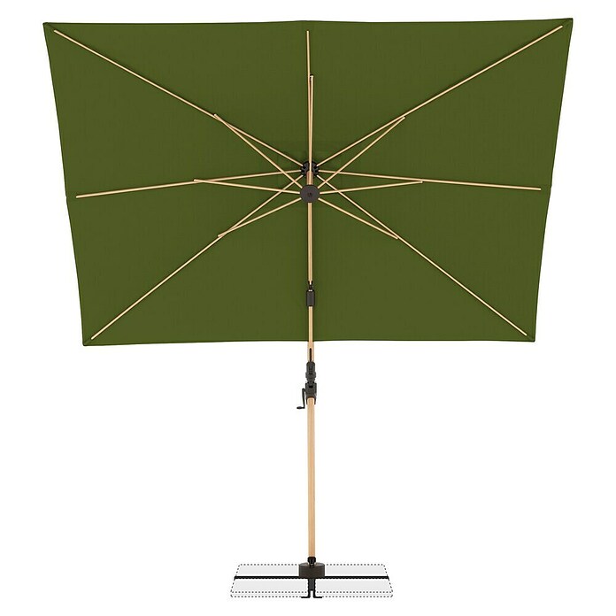 Doppler Alu Wood Ampelschirm Alu Wood AX Ultra (Natur, Bespannungsmaß (L x B): 300 x 220 cm) | BAUHAUS