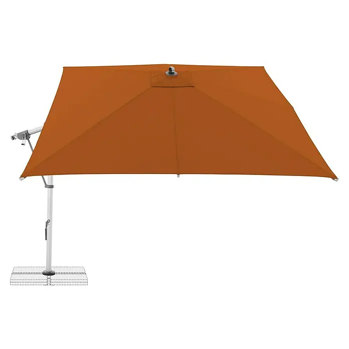 Doppler Expert Ampelschirm - Terracotta, Bespannungsmaß (L x B): 300 x 300 cm - Der schattenspendende Sonnenschirm in Braun bietet Schutz vor der Sonne und ist ideal für den Garten oder die Terrasse.
